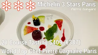 World Top Chef Pierre Gagnaire Paris 3 Michelin Stars Fine Dining Tasting Menu 21 Course $409 (€387)