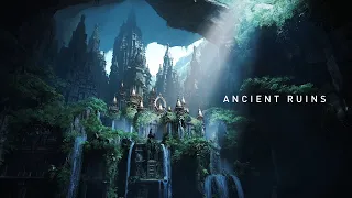 "Ancient Ruins" // Waterfall Sounds & Cozy Ambience ASMR for study, sleep & relax - Uncharted 4