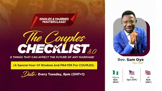 International Relationship Masterclass | Couples Checklist 8.0 | @RevSamOye