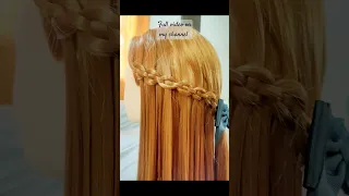 Chain Waterfall braid #hairstyleidea #hairtutorial #hair