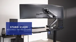 STAND-V100D Pneumatic Arm Single Ultrawide Monitor Desk Mount Assembly by VIVO