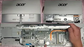 Acer Aspire C24-865 Series D17W3 C24-865-ACi5NT Disassembly RAM SSD Hard Drive Upgrade Replacement