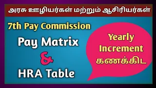 7th Pay Commission Pay Matrix and HRA Table Tamilnadu