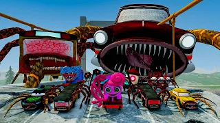 ALL Monsters Big & Small Cars VS Downhill Madness with CAR EATER | MEGA PACK #7 | BeamNG.Drive