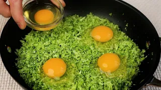 Add eggs to broccoli! Quick breakfast in 10 minutes, simple and delicious recipe