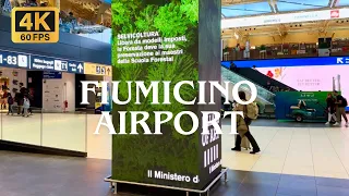 Rome Fiumicino Airport | 4K Walking Tour of Leonardo da Vinci Airport 🇮🇹