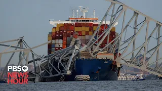 WATCH: Maryland Gov. Wes Moore says mayday call helped limit traffic on collapsed Key Bridge