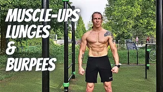 Skill And Conditioning | Muscle-up & Lunge Ladder + 12 Minute 6 Count Burpee Drill