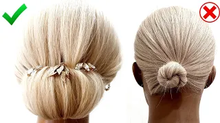 One-minute BUN for sparse hair