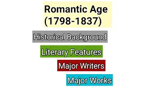 Romantic Age in English Literature | Romantic Period  | Romanticism | The Age of Wordsworth |