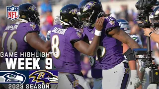 Seattle Seahawks vs. Baltimore Ravens Game Highlights | NFL 2023 Week 9