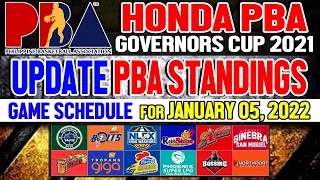 UPDATE PBA STANDINGS as of January 03, 2022/pba Game Schedule Update/Pba Governors Cup 2021-22