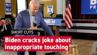 Joe Biden pokes fun at inappropriate touching criticism