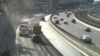 Time-lapse video of I-84 closure