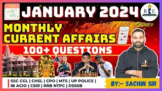 RBE monthly current affairs show| January 2024 top 100 current affairs| by Sachin Sir