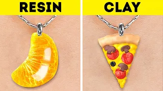 AWESOME DIY JEWELRY || EPOXY RESIN vs POLYMER CLAY