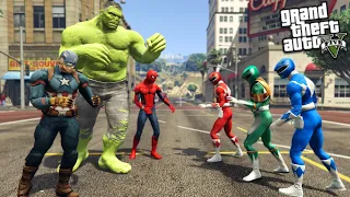 The AVENGERS vs POWER RANGERS (GTA 5 Mods)