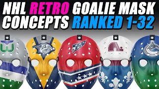 NHL Retro Goalie Mask Concepts Ranked 1-32! (Designs by Wyatt)