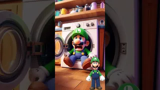 Mario's team is stuck in the washing machine! 💔🔄 #mario #luigi