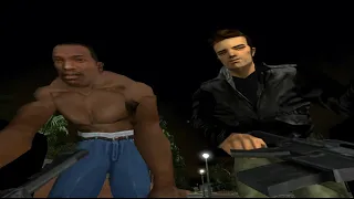 GTA Vice City CJ and Claude Kill Catalina in the mission "rub out"
