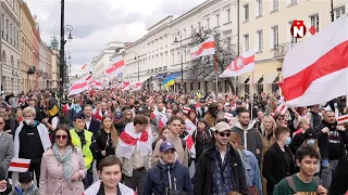 "Жыве Беларусь! Слава Украине!" Варшава, День Воли 2023