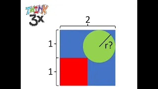 Geometry! What is the radius of a circle inscribed in a square??