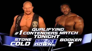Stone Cold What? Vs Booker T #1 Contender Match 1/24/2002
