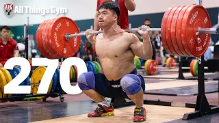 Tian Tao 270kg Pause Squat Gigachad 190kg Pow Clean