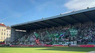 23.07.2023 1. Runde ÖFB Cup / SR Donaufeld - SK Rapid Wien / Support der Rapid Wien Fans