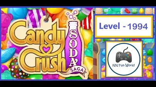 Candy Crush Soda Saga Level 1994 Win in the last move with Chocolate ball and Fish army