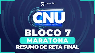 CONCURSO NACIONAL UNIFICADO (CNU): MARATONA RESUMO DE RETA FINAL PARA O BLOCO 7