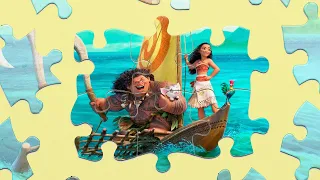 🧩 Let's Play Moana and Maui Cartoon Puzzle Game  Online 🖥️