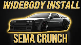 Installing the New Widebody & finishing The Twin Turbo DeLorean V2 for SEMA 2023!