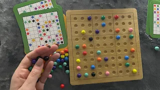 ASMR - Wooden Colored Sudoku - Clicky Whispers