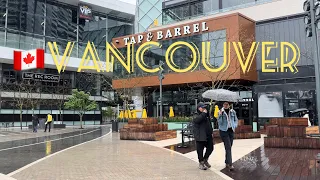 🇨🇦🌨️🌨️🌨️ Heavy rain and cold weather .Vancouver,BC,April 25,Walking around Vancouver.Travel Canada…