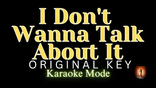 I Don't Wanna Talk About It / Rod Stewart / Karaoke Mode / Original Key
