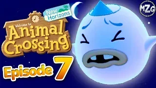 Animal Crossing: New Horizons Gameplay Walkthrough Part 7 - Meeting Wisp! Night Time Fun!