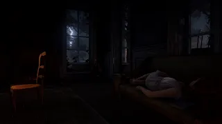 Dark thunderstorm ambience inside warm cozy room at night for sleeping | RDR2 ASMR