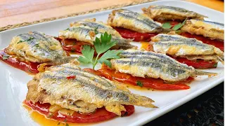 BOQUERONES Rellenos A LA NAVARRA 😋 Receta muy Fácil! - GUILLE RODRIGUEZ