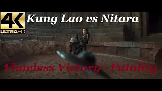 Mortal Kombat  Kung Lao vs Nitara Flawless Victory - Fatality Movie 2021 4K