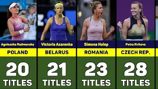 Top 30 Most WTA Titles Won in Tennis active players
