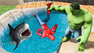 GTA 5 SPIDERMAN vs HULK Epic Ragdolls Ep.15 (Fails & Funny Moments)