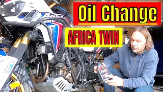 Honda Africa Twin CRF 1000 Oil Change - Manual transmission