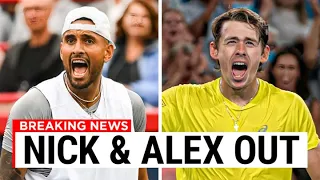 Alex De Minaur And Nick Kyrgios Are BOTH Out Of The US Open.. Here's Why