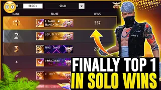Finally Region Top 1 in Solo Wins ✅ || Solo Rank Push Tips and tricks #freefire