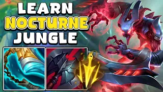 How to Play Nocturne Jungle & CARRY + Best Build/Runes | Nocturne Guide Season 13 League of Legends