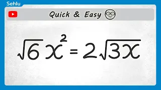 Quick & Easy 🤓 Algebra Challenge #algebra #mathtrick #sehlu #mathematics