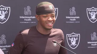 Raiders rookie DB Decamerion Richardson first day of Rookie Camp 2024. May 10, 2024