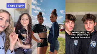 Twins switch places | Tiktok Compilation