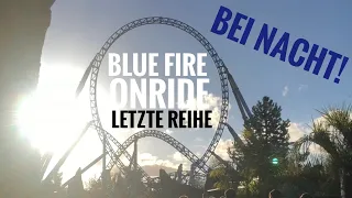 Blue Fire Onride bei Nacht (POV) | Letzte Reihe | Europapark